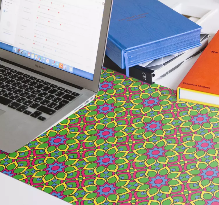 Patronen muismat kleurrijk bloemmotief - TenStickers