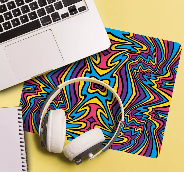 Patronen muismat kleurrijk draaimotief - TenStickers