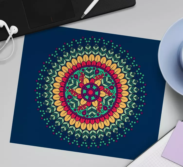 Patronen muismat kleurrijk mandala ontwerp - TenStickers