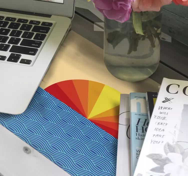 Patronen muismat kleurrijk zonsopgang patroon - TenStickers