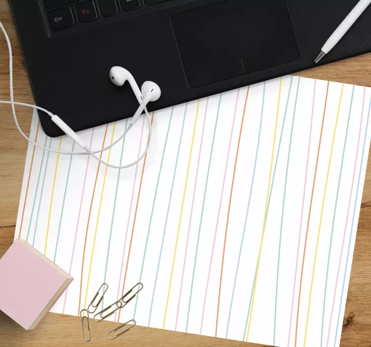 Patronen muismat kleurrijke gestreepte oppervlak - TenStickers