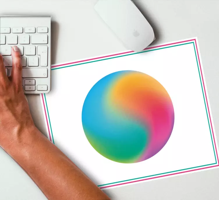 Patronen muismat kleurrijke gradiënt bol - TenStickers