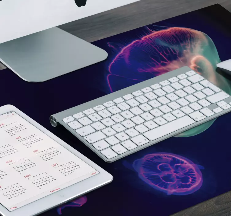 Patronen muismat kleurrijke kwal illustratie - TenStickers