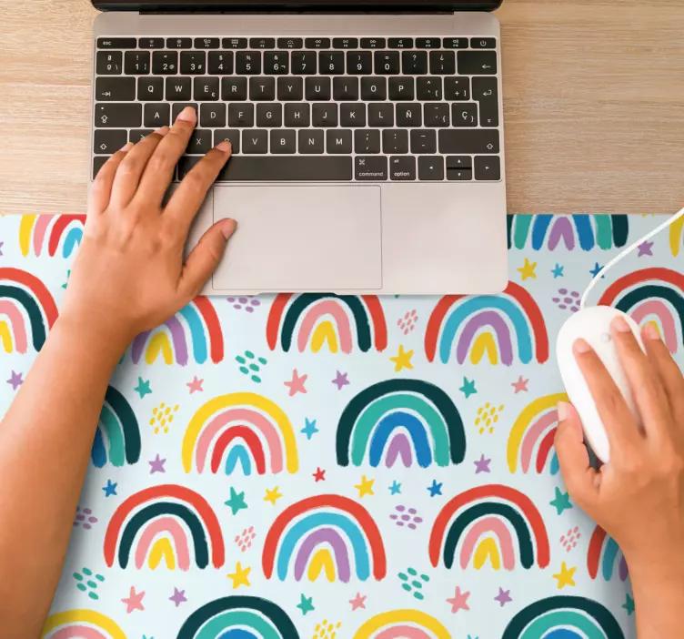 Patronen muismat kleurrijke regenboog motieven - TenStickers