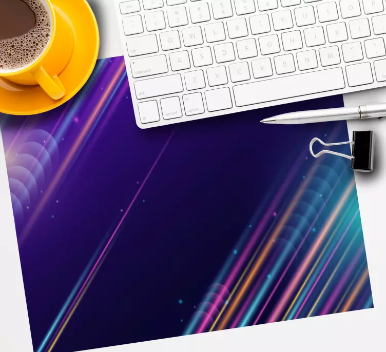 Patronen muismat kleurvolle abstracte lijnen - TenStickers