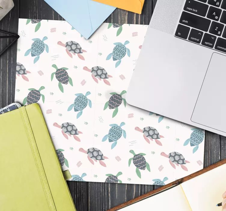 Patronen muismat kleurvolle schildpad print - TenStickers