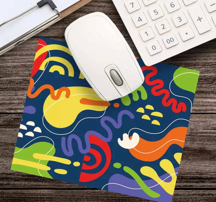 Patronen muismat levendige abstracte spiralen - TenStickers