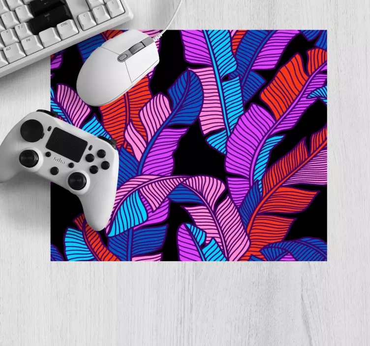 Patronen muismat levendige bladeren print - TenStickers