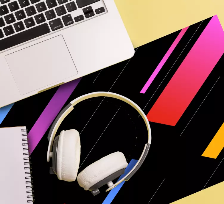 Patronen muismat levendige geometrische lijnen - TenStickers