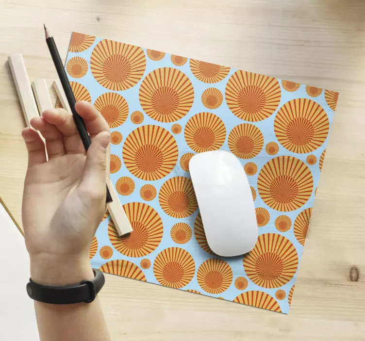 Patronen muismat levendige ronde elementen - TenStickers