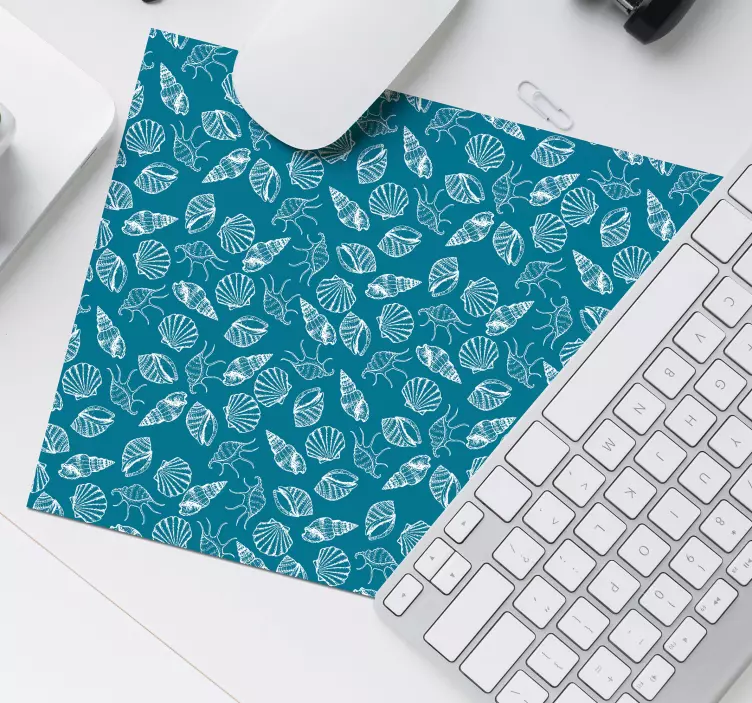 Patronen muismat marine bladpatroon - TenStickers