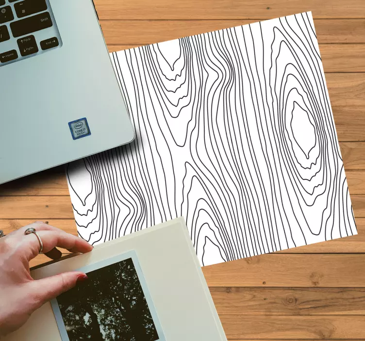 Patronen muismat natuurlijk houtnerf - TenStickers