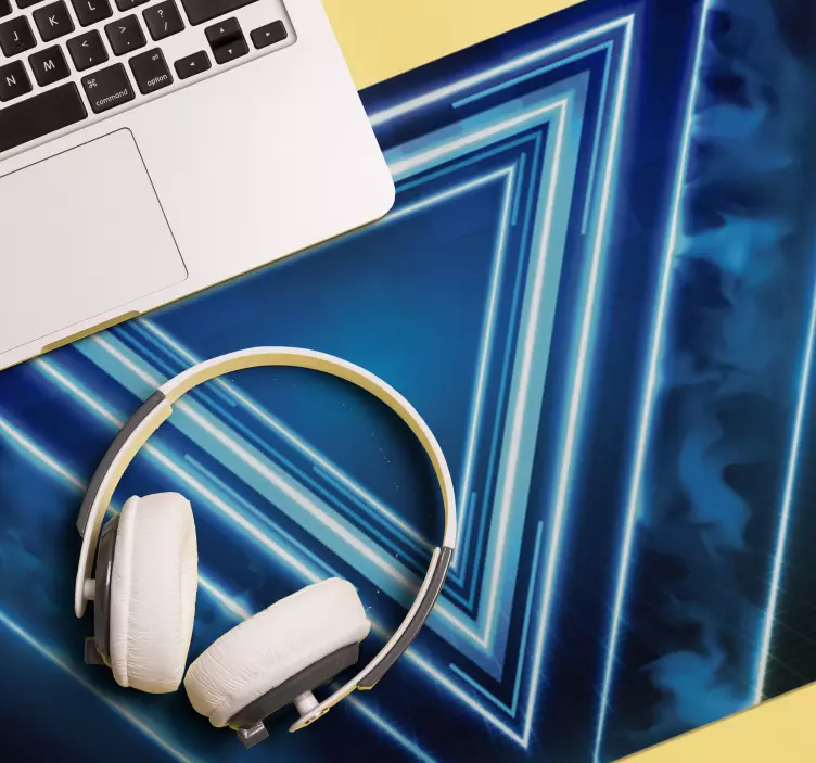 Patronen muismat neon driehoekige lagen - TenStickers