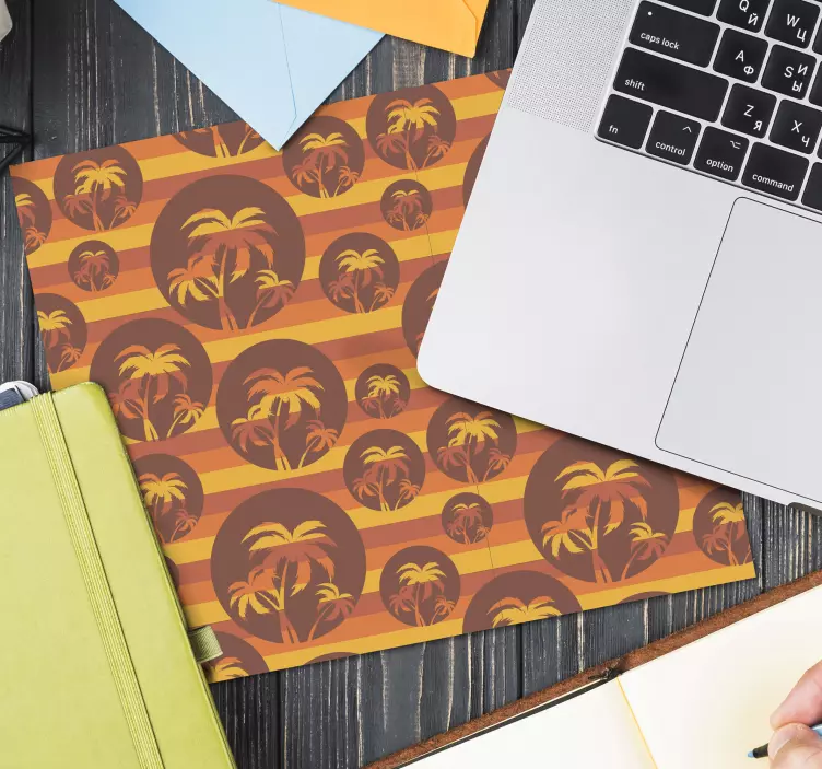 Patronen muismat retro palm motief - TenStickers