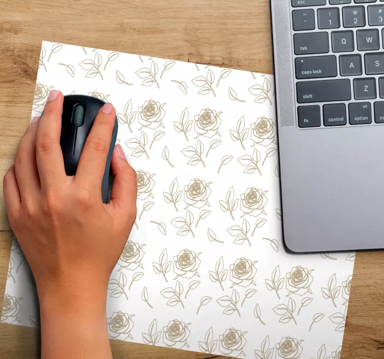 Patronen muismat rozenbloem patroon - TenStickers