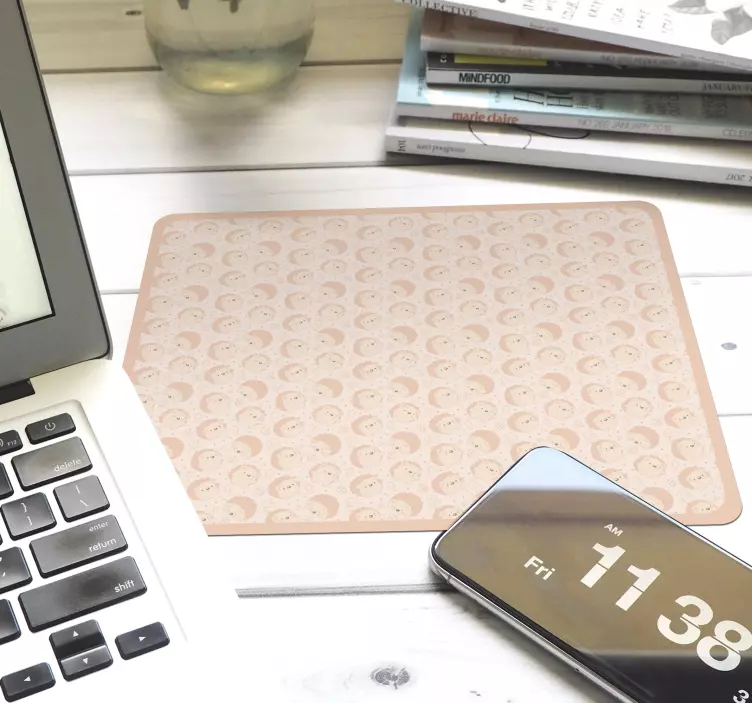 Patronen muismat schattige gezichten patronen - TenStickers