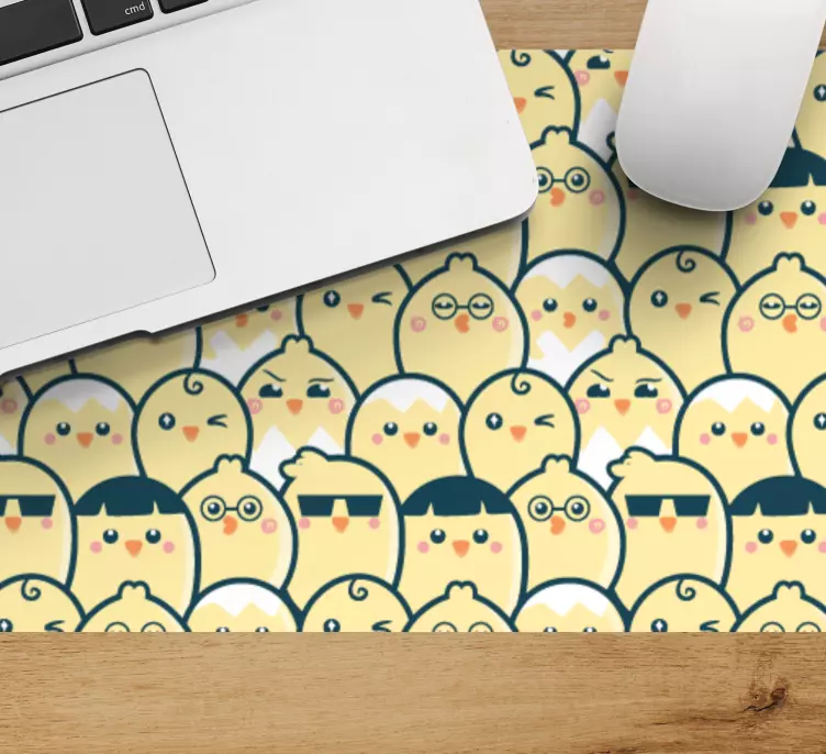 Patronen muismat schattige kippetjes patroon - TenStickers