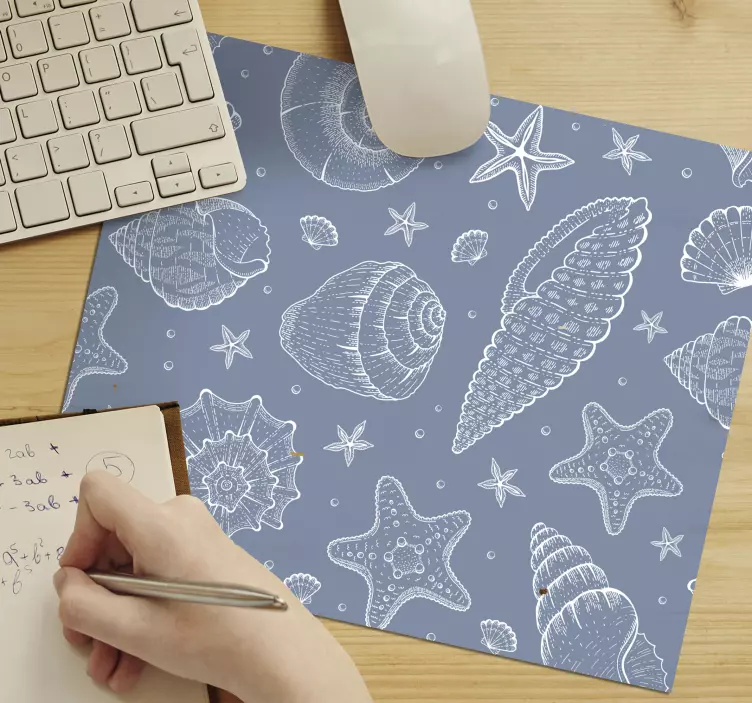 Patronen muismat schelpen en sterren - TenStickers