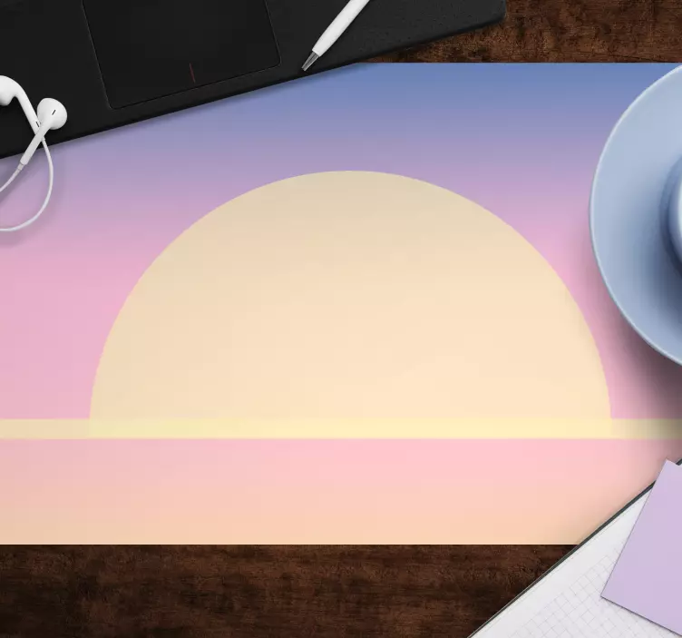 Patronen muismat serene zonsondergang gradient - TenStickers