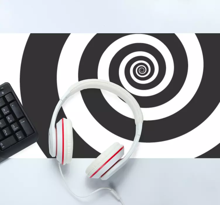 Patronen muismat spiral optische illusie - TenStickers