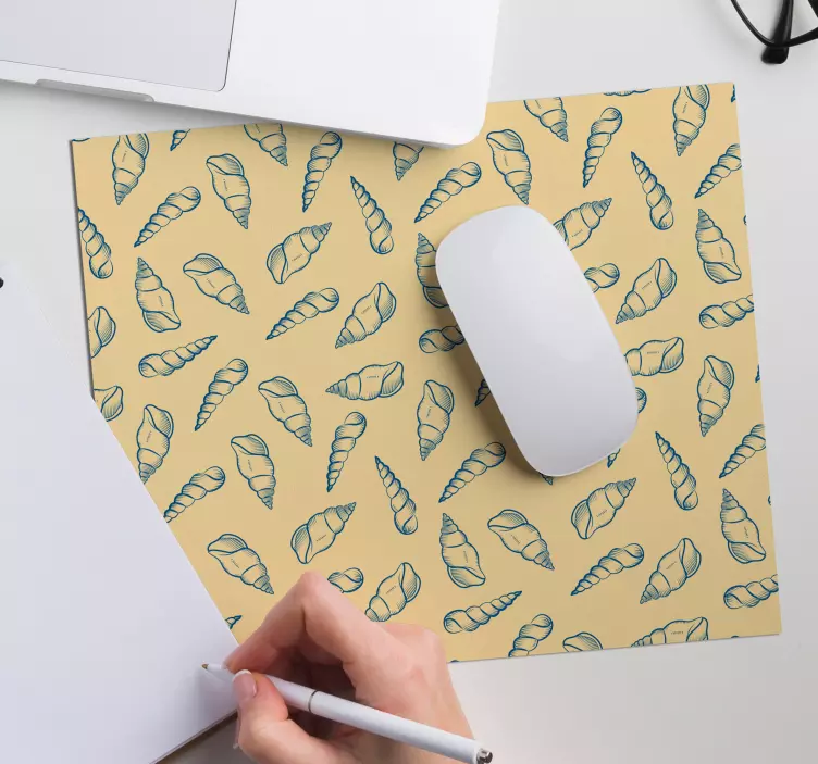 Patronen muismat spiralen schelp motief - TenStickers