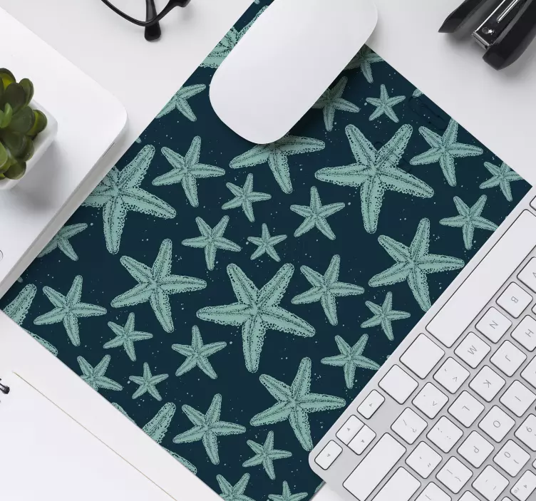 Patronen muismat sterrenzeesterpatroon oceaan - TenStickers