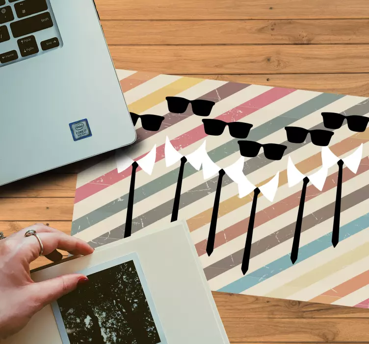 Patronen muismat stijlvolle zonnebril rijen - TenStickers