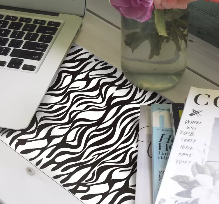 Patronen muismat stromende abstracte golven - TenStickers