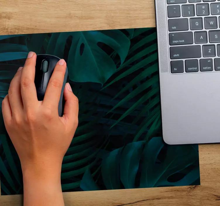 Patronen muismat tropisch blad concept - TenStickers