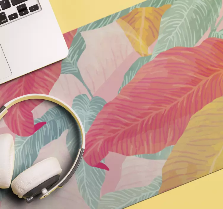 Patronen muismat tropisch bladeren print - TenStickers