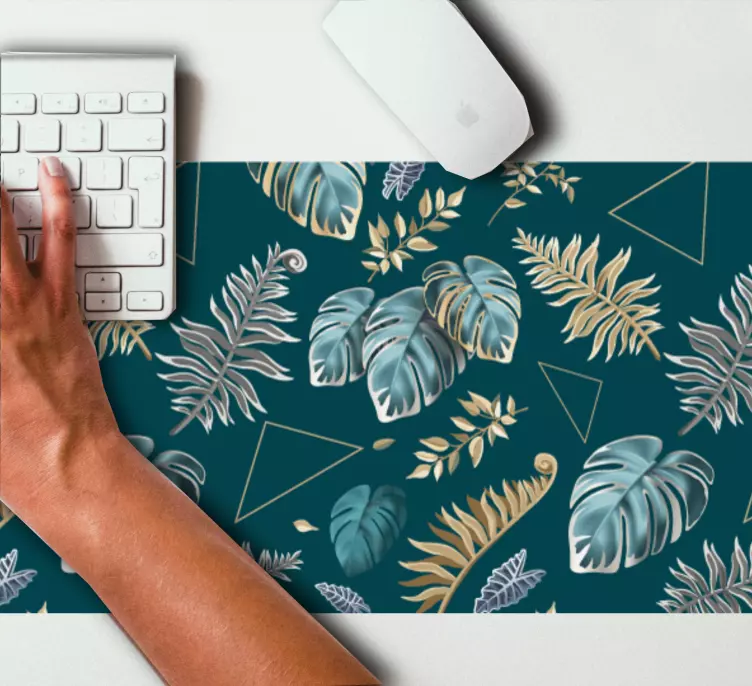 Patronen muismat tropische blad compositie - TenStickers