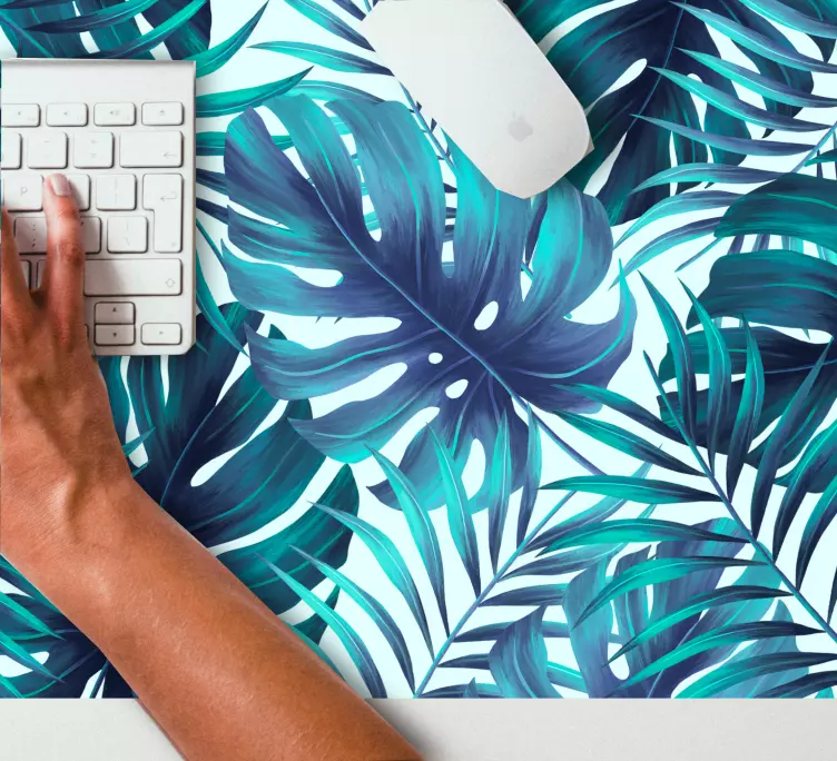 Patronen muismat tropische blad idee - TenStickers