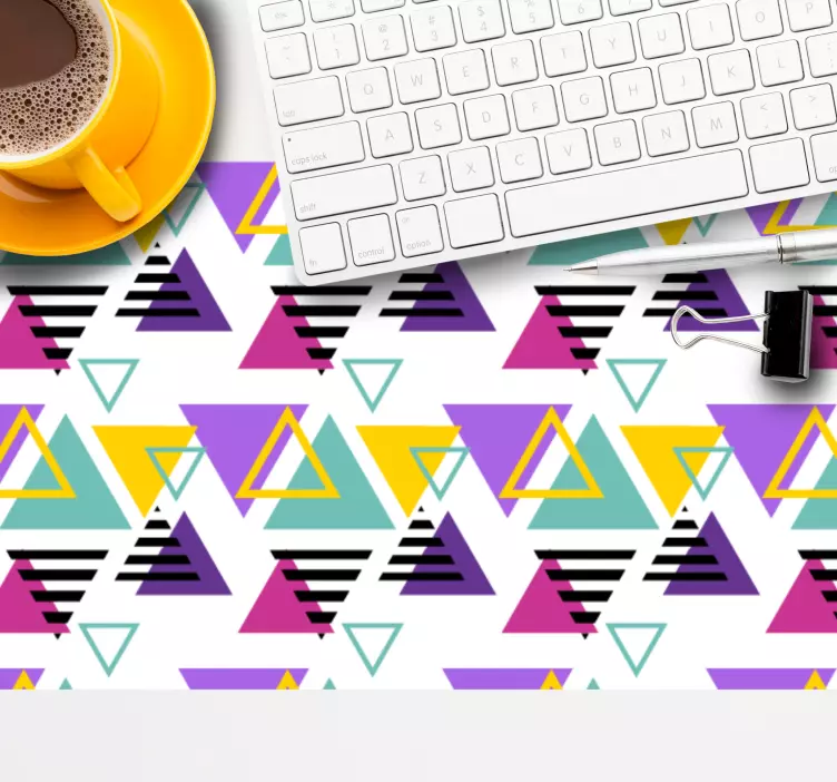 Patronen muismat vibrante geometrische driehoeken - TenStickers
