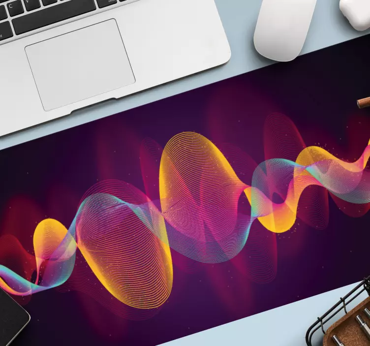 Patronen muismat vibrerende golfpatronen - TenStickers