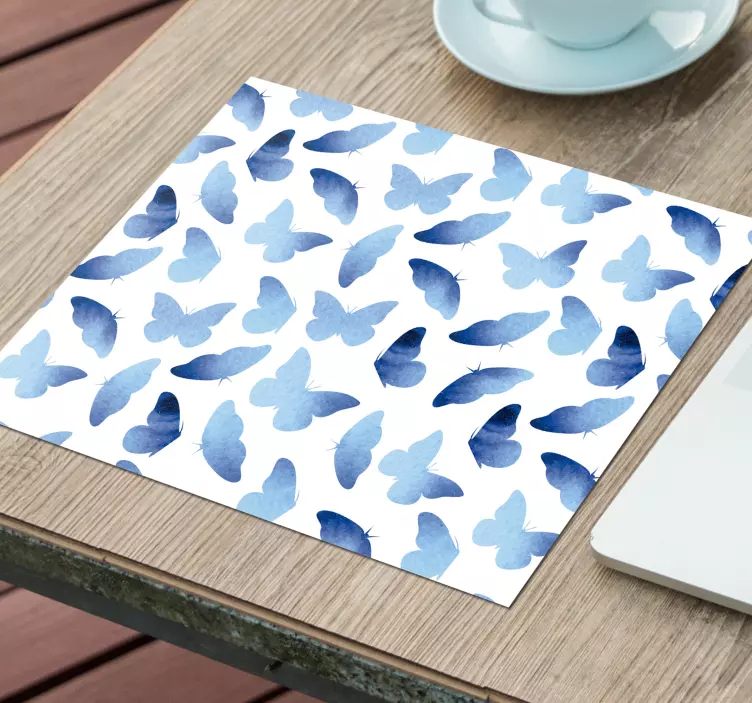 Patronen muismat vlinder silhouet patroon - TenStickers