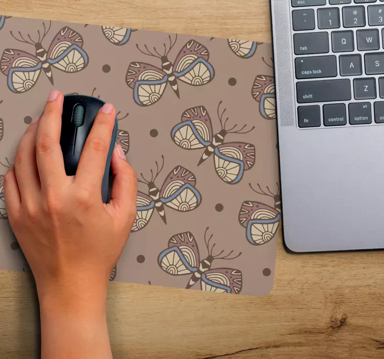 Patronen muismat vlinderembleem motief - TenStickers