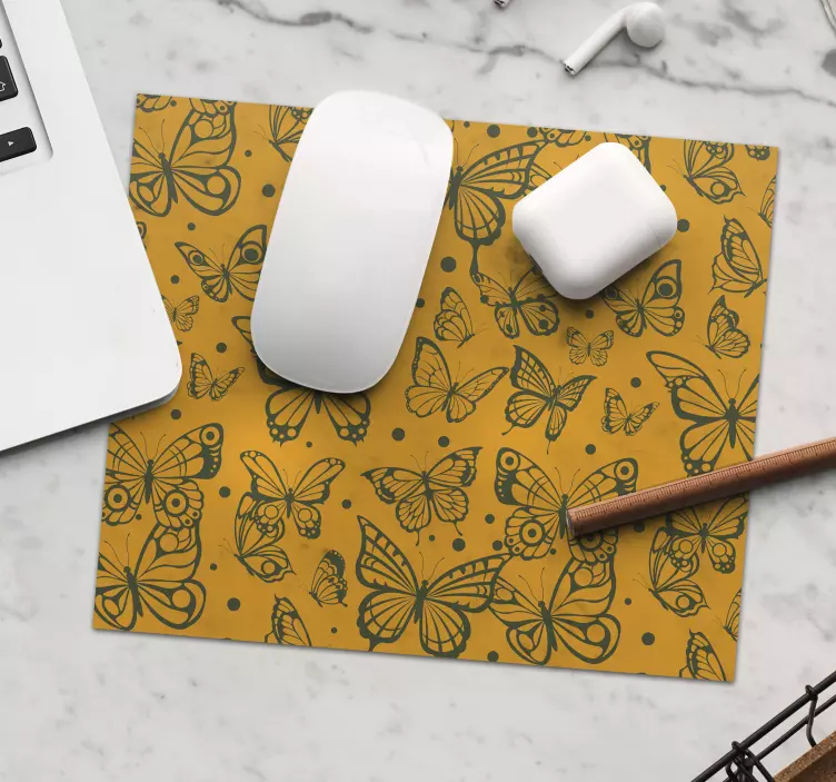 Patronen muismat vlinderpatroon display - TenStickers