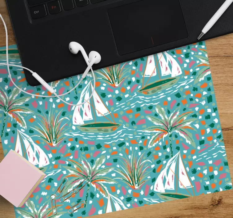 Patronen muismat zeilende palmprint - TenStickers