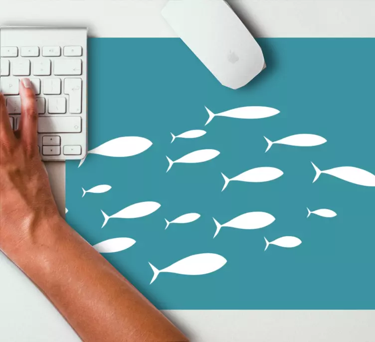Patronen muismat zwemmende vissen patronen - TenStickers