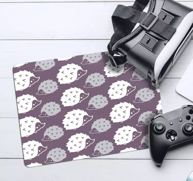 Schattig egeltje motief patronen muismat - TenStickers