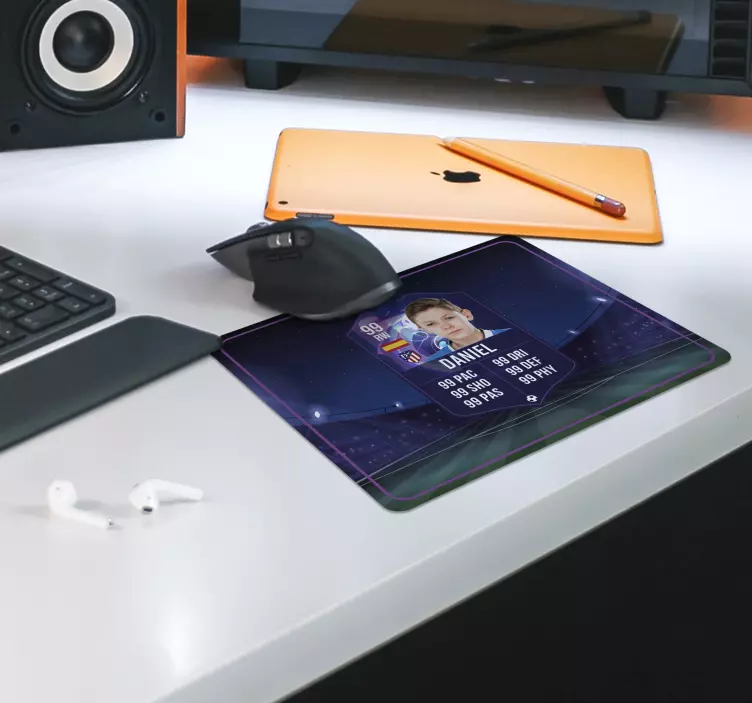 Voetballerskaart Gaming muismat - TenStickers