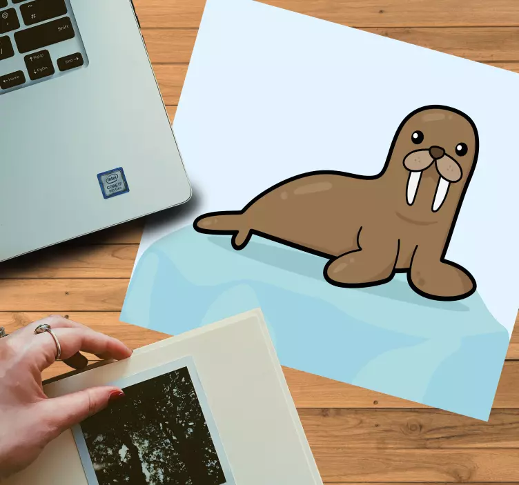 Walrus illustratie originele muismat - TenStickers