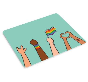 Kleurrijke eenheidshanden originele muismat - TenStickers