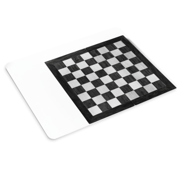 Gaming muismat houten zwart-wit schaakbord - TenStickers