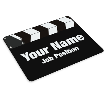 Muismat met naam in clapperboard stijl - TenStickers