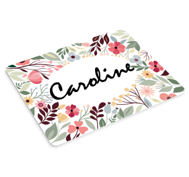 Bloemen muismat Bloemen gepersonaliseerd - TenStickers