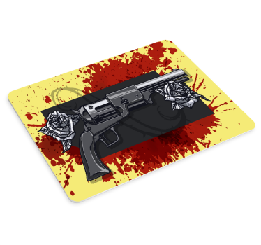 Gaming muismat revolver met rozen - TenStickers