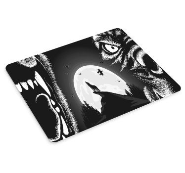 Gaming muismat wolf maanscène - TenStickers