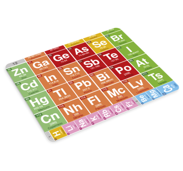 Muismat kleurrijke Periodiek systeem - TenStickers