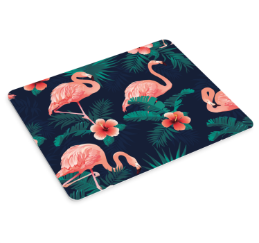 Patronen muismat tropisch flamingo bloemig - TenStickers